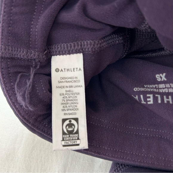 Athleta Womens Plum Purple Primaloft Alpine Valley Leggings size XS Fleece Lined - Picture 10 of 15